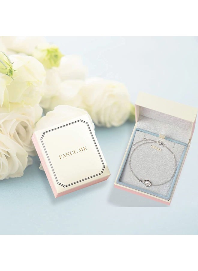 Fancime Love Bracelet 925 Sterling Silver Infinity Birthstone Bracelets for Women Fine Jewelry Birthday Mothers Day Gifts for Her Mom Wife, Chain Length 6.7"+1.2" Extend, Medium, Sterling Silver - Image 5
