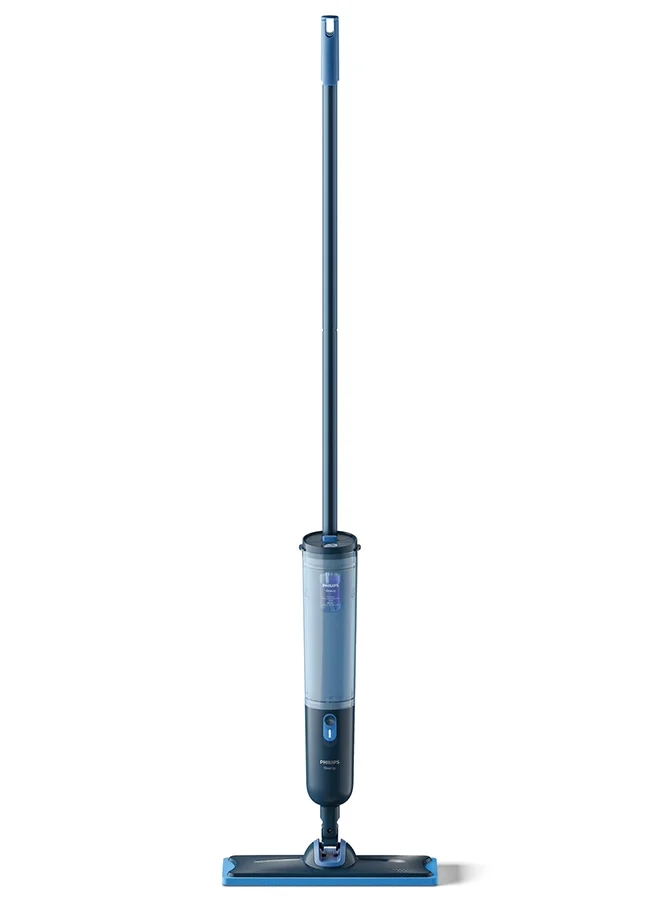 Philips XV3101/01--Philips OneUp 3000 Series Electric mop, Two times cleaner floors versus manual mops: Deep clean removes up to 99.9% of bacteria., Two times faster mopping versus manual mops: Experience cleaning that cuts mopping time in half. OneUp technology: Patented technology pumps clean water while silently sucking up dirty water., Cordless & maneuverable design: Enjoy unrestricted movement with a 360° rotating hinge., Long-lasting battery & removable pads: Benefit from up to 70 minutes of uninterrupted cleaning.