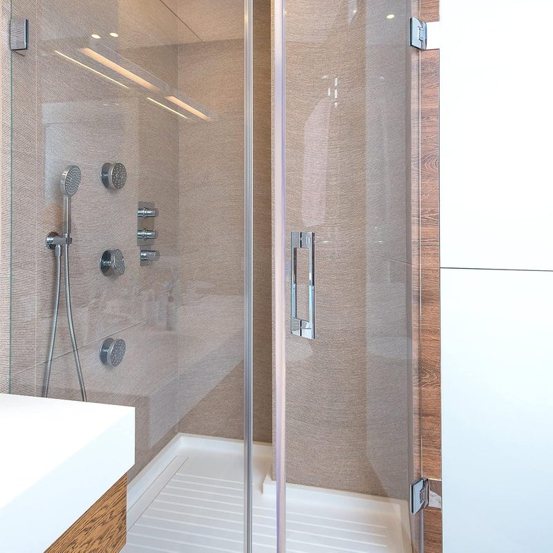 Tondiamo 2 Roll Shower Door Side Seal Strip 1968 Inch Glass Frameless PVC Bulb Shower Door Bottom Adhesive Seal for Gap Edge Trim Gasket Sweep - Image 5