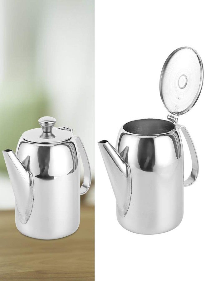 Smowfes Stainless Steel Teapot 0.5L (20oz) - Coffee Pot Teapot Stainless Steel Cold Water Pot Short Water Outlet, Suitable for Dining Room, Meeting Room, Living - Image 3