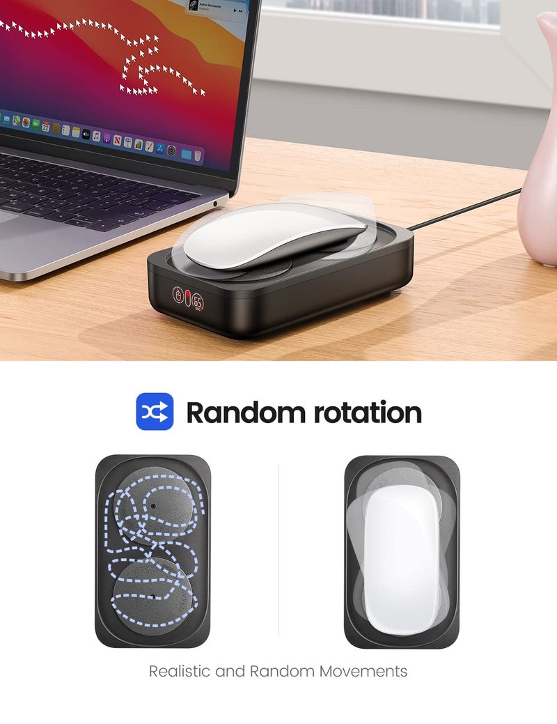 EAXBUX Undetectable Mouse Jiggler,Mouse Mover Jigger Device with LED Screen,Interval Time Adjustable,for Working from Home,Thinking/Taking Notes when Working,Keeps PC Live to lmprove Office Efficiency - Image 2