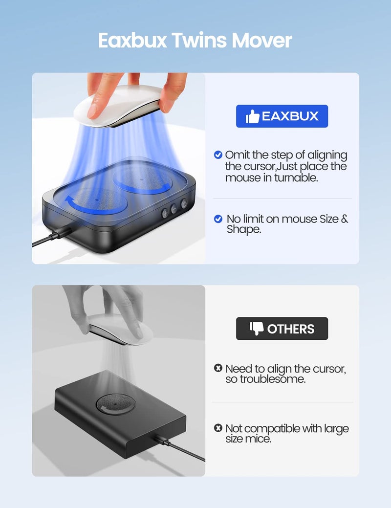 EAXBUX Undetectable Mouse Jiggler,Mouse Mover Jigger Device with LED Screen,Interval Time Adjustable,for Working from Home,Thinking/Taking Notes when Working,Keeps PC Live to lmprove Office Efficiency - Image 3