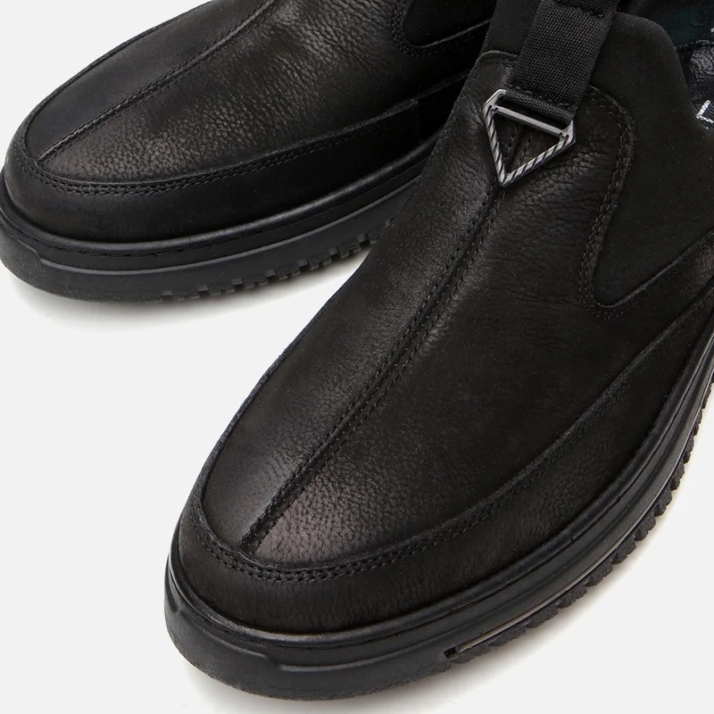 Hotiç 02AYH295670A100 GENUINE Leather Black Men's Casual Shoes