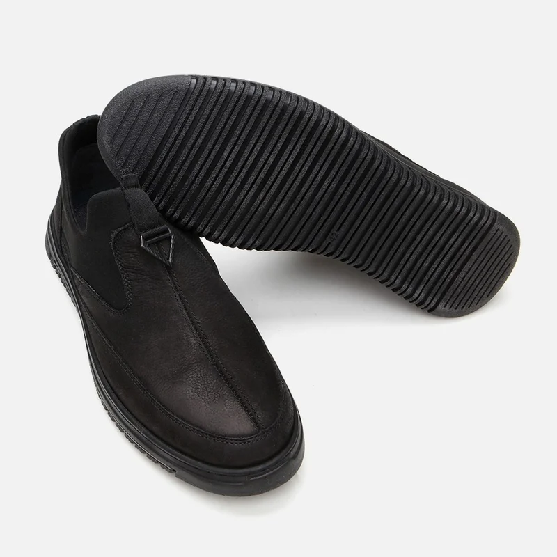 Hotiç 02AYH295670A100 GENUINE Leather Black Men's Casual Shoes