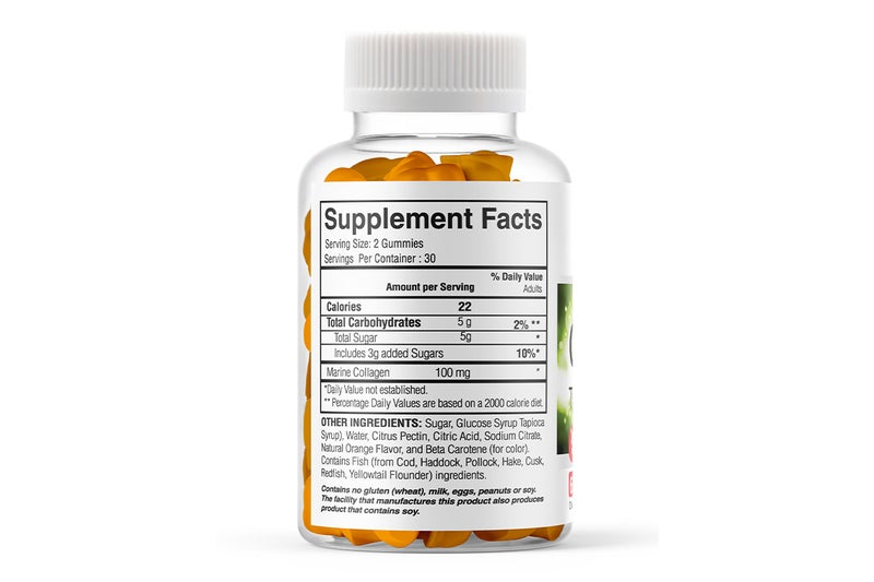 BIOBOLICS  TROPICAL COLLAGEN ORANGE TYPE 1&3 - 60 GUMMIES - Image 2