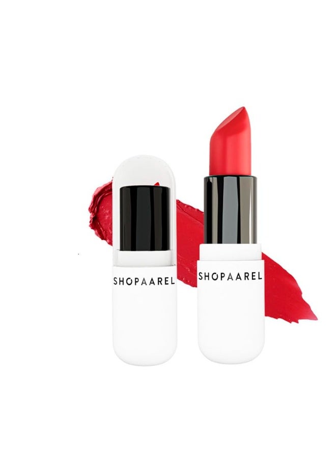 شوبارل أحمر الشفاه "فيلفيت فيوجن مات" (Velvet Fusion Matte) من Shopaarel – ترطيب يدوم طويلاً ولمسة نهائية مخملية ناعمة – درجة Bold01 - Image 1
