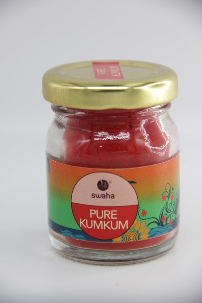 Swaha Pure Red Kumkum | 100% Natural & Chemical Free | Skin-Safe Traditional Tilak Powder for Puja & Festivals | Pure Red Sindoor for Daily Devotion | 40g Pack of 1 - Image 2