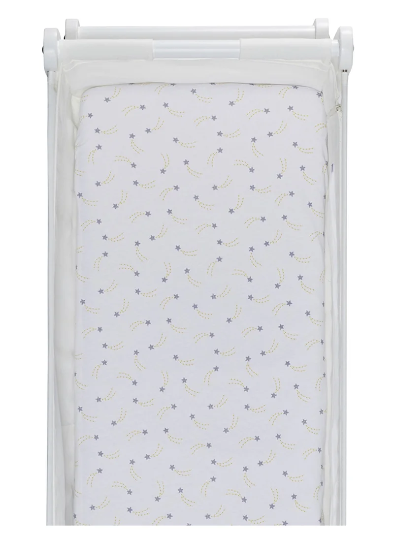 Snuz 3 Pieces Crib Bedding Set For Infant And Baby, Perfect Crib Starter Bedding Bundle, 100%Cotton , 1 X Blanket , 2 X Crib Sheets, Fitted Sheet Size:44 X 80Cm (Max.) , Blanket Size: 75 X 75Cm - Cloud Nine