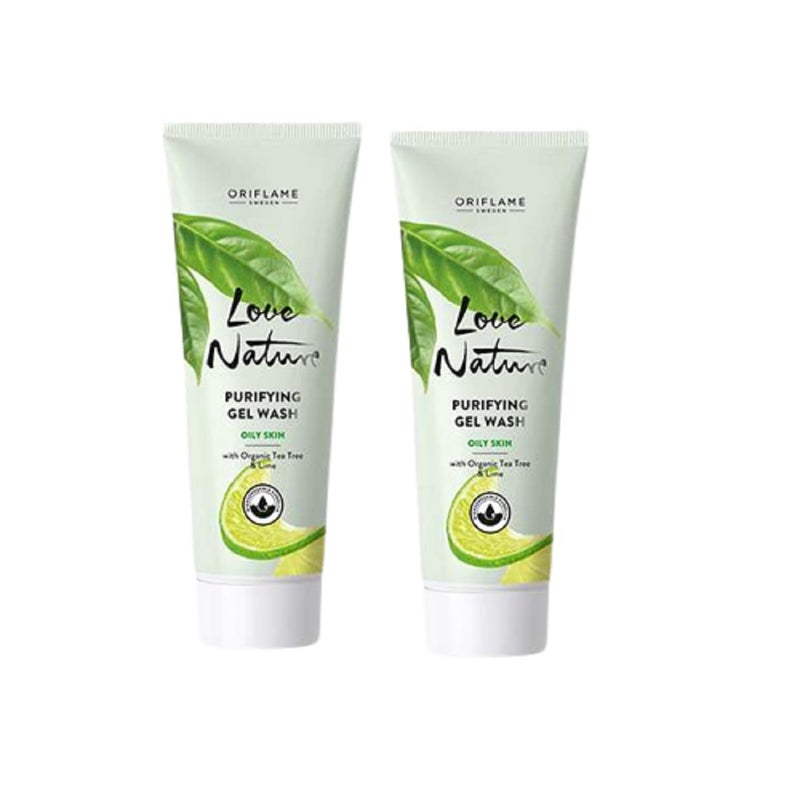 Oriflame Purifying Gel Wash with Organic Tea Tree  Lime 125ML Each Pack of 2 - Image 1