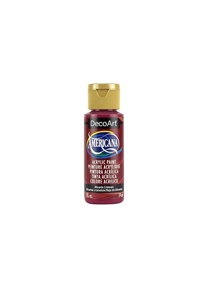 DecoArt Americana Acrylic Paint, 2-Ounce, Alizarin Crimson - Image 1