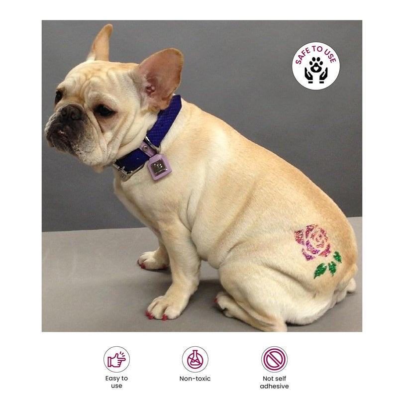 Opawz Professional Tattoo Stencil Set for pets Nontoxic plastic Easy to use Safe to use 24 Pcs - Image 4