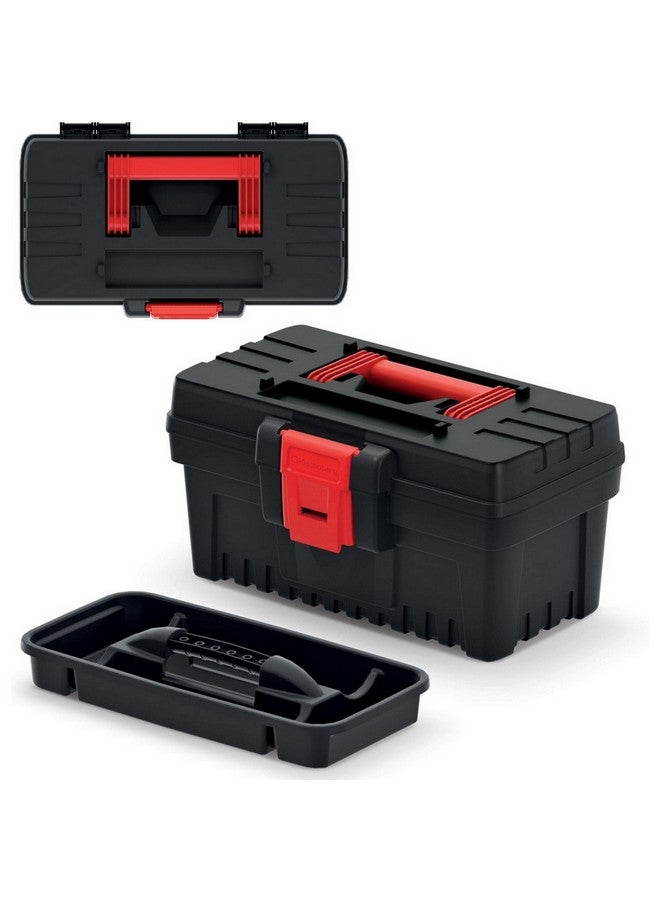 Kistenberg Dark Ergonomic Handle Durable Polymer Blend Tool Box Black and Red 30 cm KDR3020N - Image 4