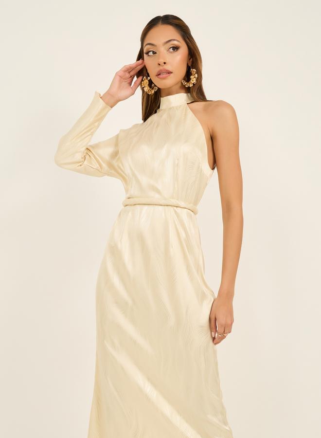 Styli Asymmetric Satin Dress  - Image 3