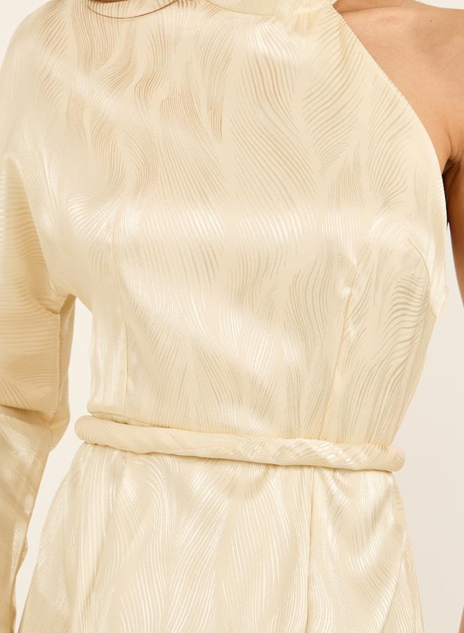 Styli Asymmetric Satin Dress  - Image 5