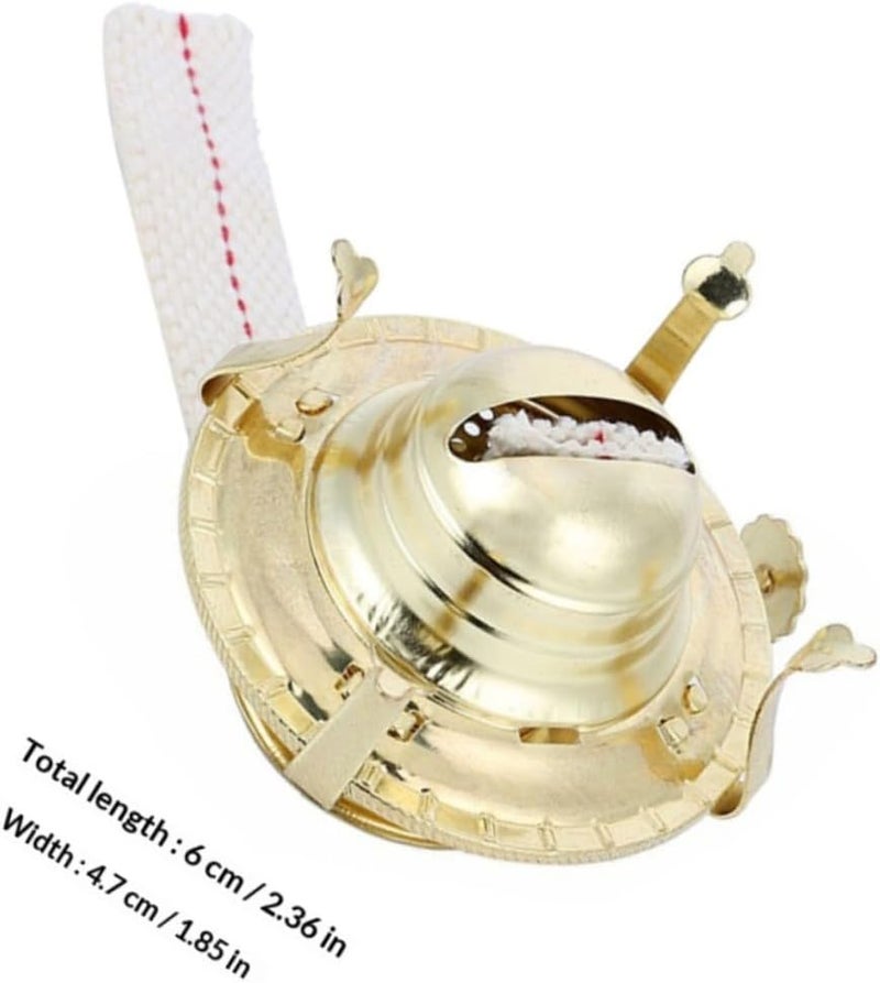 Garneck 4pcs Vintage Kerosene Lamp Burner Parts with Wicks Metal Oil Lamp Replacement for Indoor Use Retro Oil Wick Accessory Set - Image 2