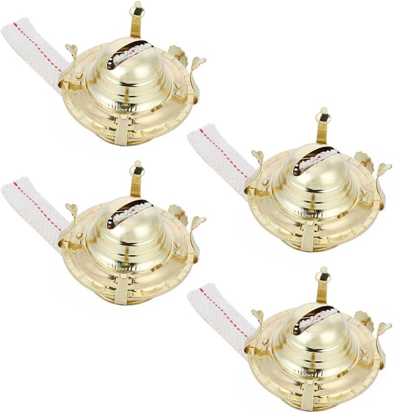 Garneck 4pcs Vintage Kerosene Lamp Burner Parts with Wicks Metal Oil Lamp Replacement for Indoor Use Retro Oil Wick Accessory Set - Image 1