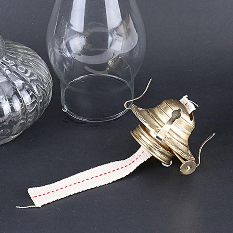 Garneck 4pcs Vintage Kerosene Lamp Burner Parts with Wicks Metal Oil Lamp Replacement for Indoor Use Retro Oil Wick Accessory Set - Image 5