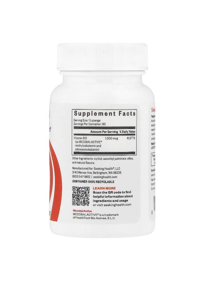 Seeking Health Seeking Health, Methyl B12, 1,000 mcg, 60 Lozenges  - Image 2