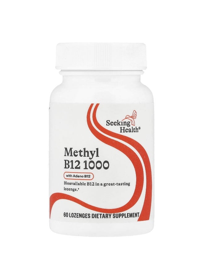 Seeking Health Seeking Health, Methyl B12, 1,000 mcg, 60 Lozenges  - Image 1
