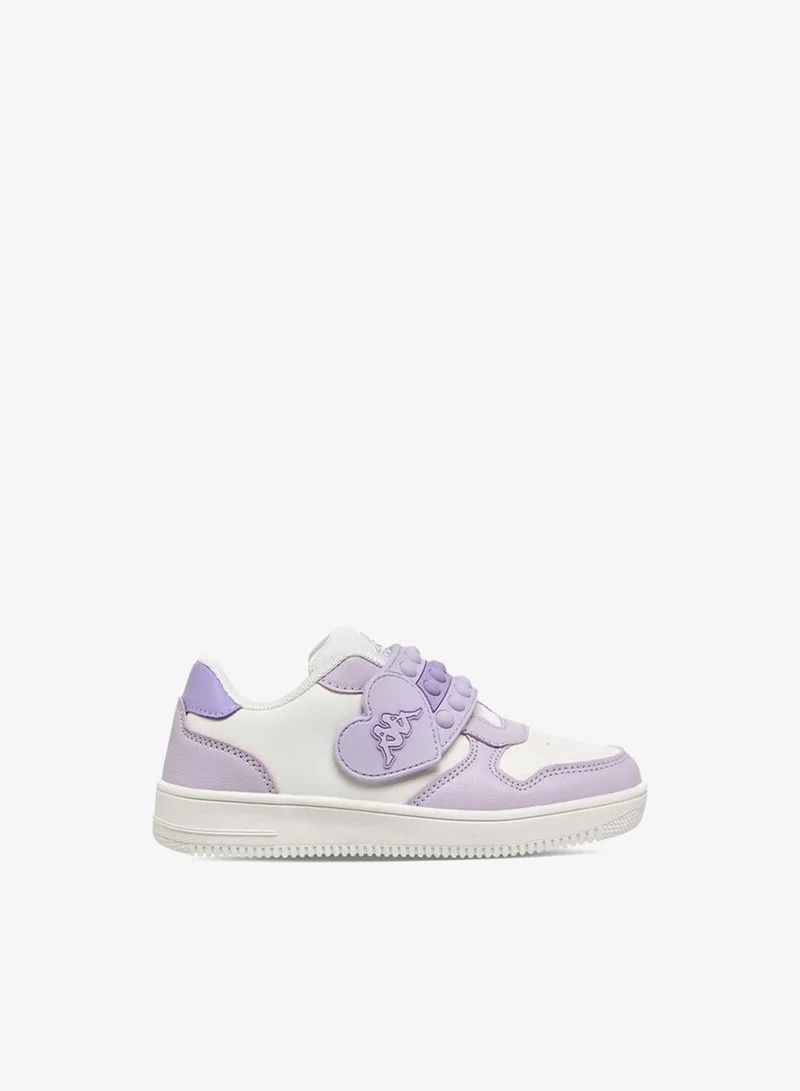 كابا Girls Logo Print Hook & Loop Ankle Sneakers