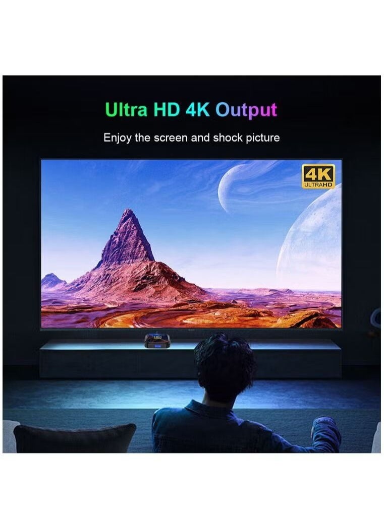HK - Android 13.0 Smart TV Box with Remote Control Support 2.4/5.0Ghz WIFI and BT5.0 - Image 1