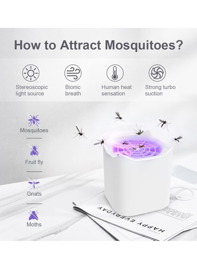 SYOSI Mosquito Killer Lamp, UV Insect Zapper USB Charging Bug Zapper Portable Electric Fly Killer USB Bug Zapper Electric Fly Trap Bug Zapper for Camping, Bedroom, Kitchen, Office, Home, Safe for Kids Pets - Image 2