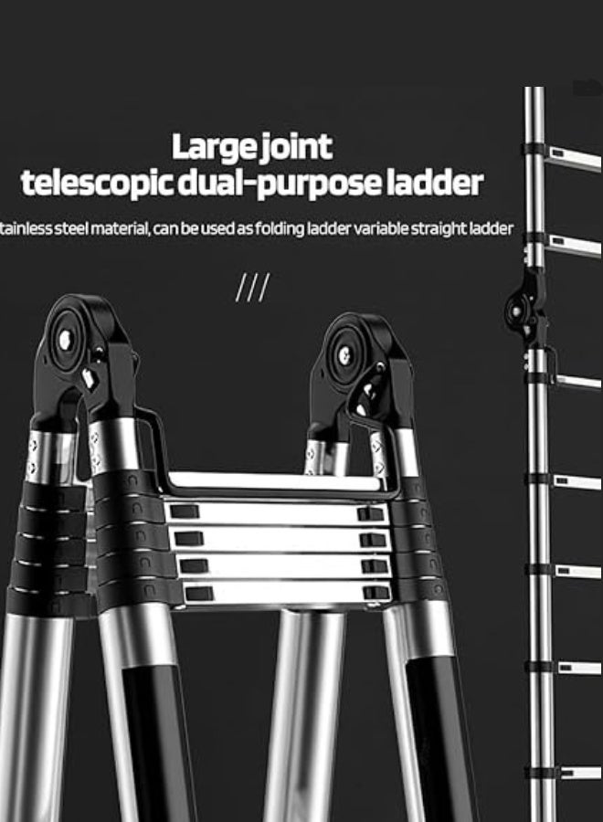 في تي سي سلم تلسكوبي مزدوج ارتفاع 5.8 متر (2.9+2.9) م متعدد الأغراض، سهل الحمل والتخزين، مناسب للاستخدام المهني والتجارى - Image 4