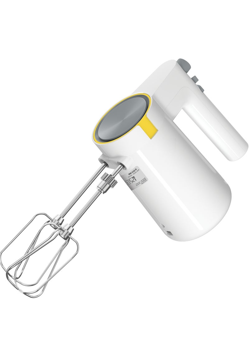 Beko Hand Mixer - 425 Watts - 5 Speeds + Turbo Speed - Stainless Steel Hooks - White - HMM 62404 W 425 W HMM 62404 W Wihte - Image 1