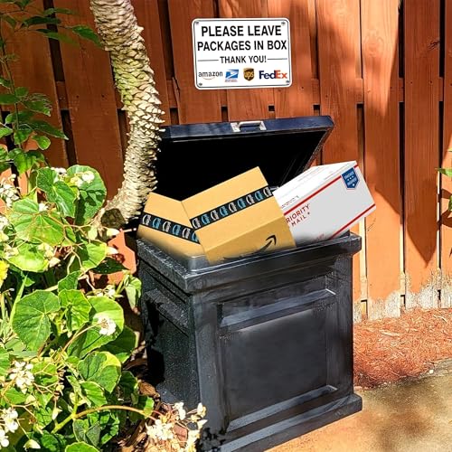 LUHIMO Please Leave Packages and Deliveries In Box Sign, Self-Adhesive Waterproof and Durable Delivery Signs for Packages, Please Place Packages Here Sticker for Home, Office, Shop, Box, Door 11.7"x 7" - Image 5