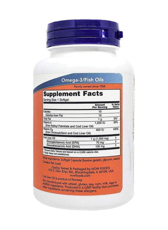 now Cod Liver Oil Softgels 90's  - Image 3