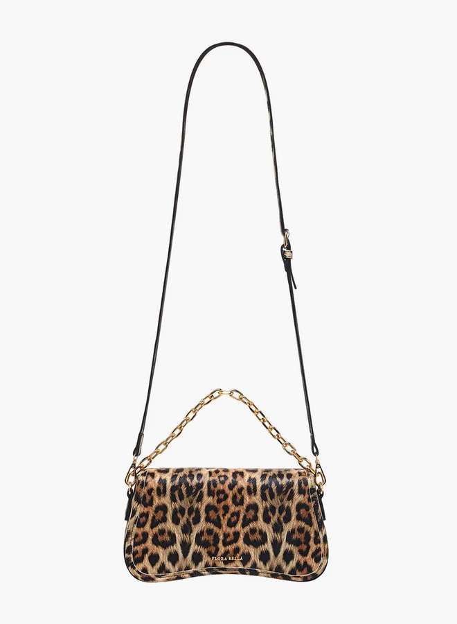 Flora Bella By Shoexpress Animal Print Crossbody Bag with Detachable Shoulder Strap