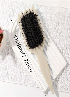 BUPY 2024 New Curly Hair Brush, Bounce Curl Define Styling Brush, Wet Dry Detangler Hair Brush,The Essential Tool For Shaping And Styling Your Curls, Achieve Perfectly Defined Curls (Beige)  - Image 2