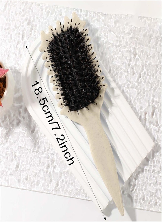 BUPY - 2024 New Curly Hair Brush, Bounce Curl Define Styling Brush, Wet Dry Detangler Hair Brush,The Essential Tool For Shaping And Styling Your Curls, Achieve Perfectly Defined Curls (Beige) - Image 1