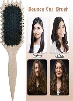 BUPY 2024 New Curly Hair Brush, Bounce Curl Define Styling Brush, Wet Dry Detangler Hair Brush,The Essential Tool For Shaping And Styling Your Curls, Achieve Perfectly Defined Curls (Beige)  - Image 5