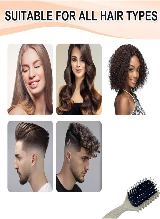 BUPY - 2024 New Curly Hair Brush, Bounce Curl Define Styling Brush, Wet Dry Detangler Hair Brush,The Essential Tool For Shaping And Styling Your Curls, Achieve Perfectly Defined Curls (Beige) - Image 1