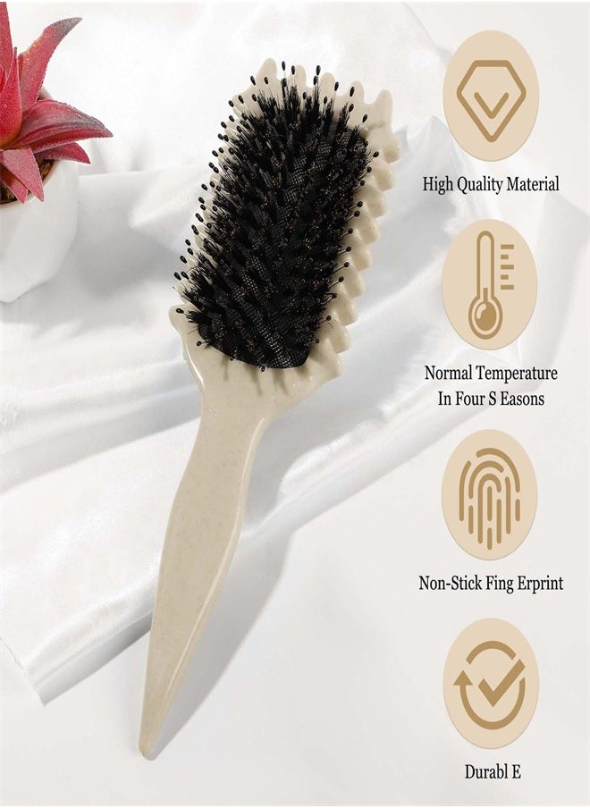 BUPY - 2024 New Curly Hair Brush, Bounce Curl Define Styling Brush, Wet Dry Detangler Hair Brush,The Essential Tool For Shaping And Styling Your Curls, Achieve Perfectly Defined Curls (Beige) - Image 1