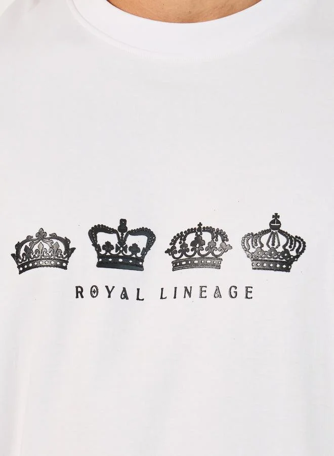 Styli Graphic Print Short Sleeve Oversized T-Shirt
