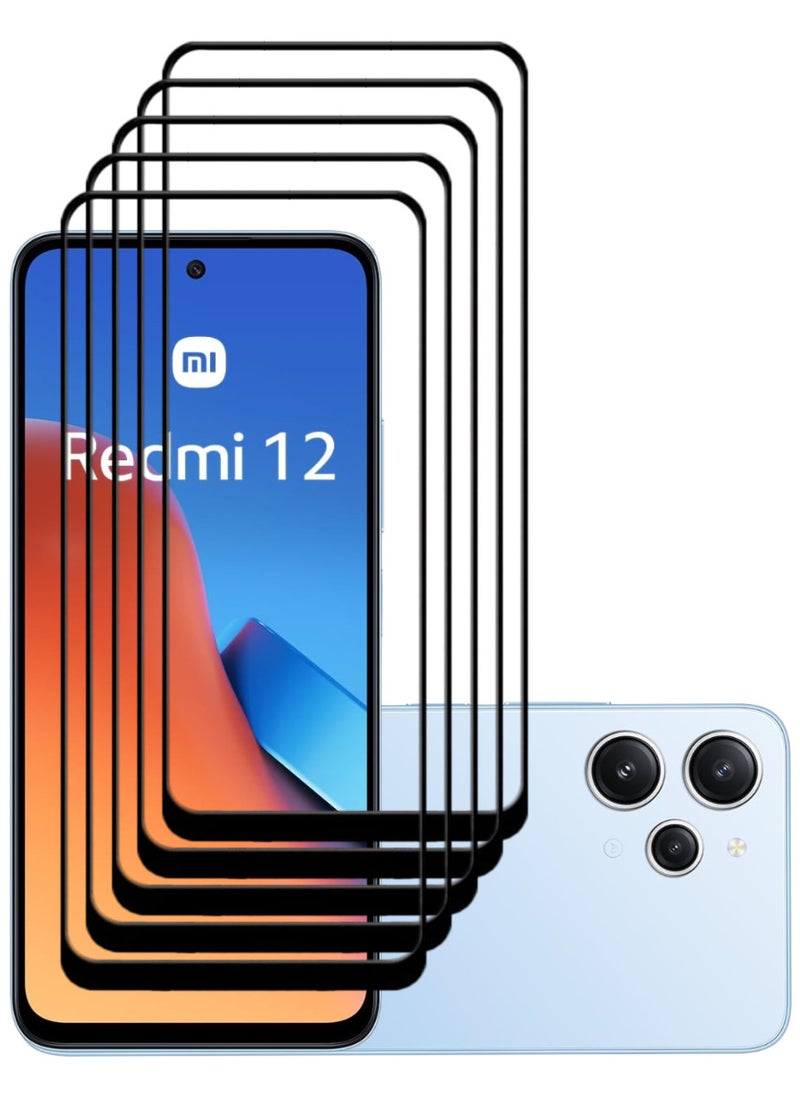 ACLIX 5 Pieces Antistatic ESD Dustproof Premium Quality High Definition Tempered Glass Screen Protector Designed For Xiaomi Redmi 12 - Image 1