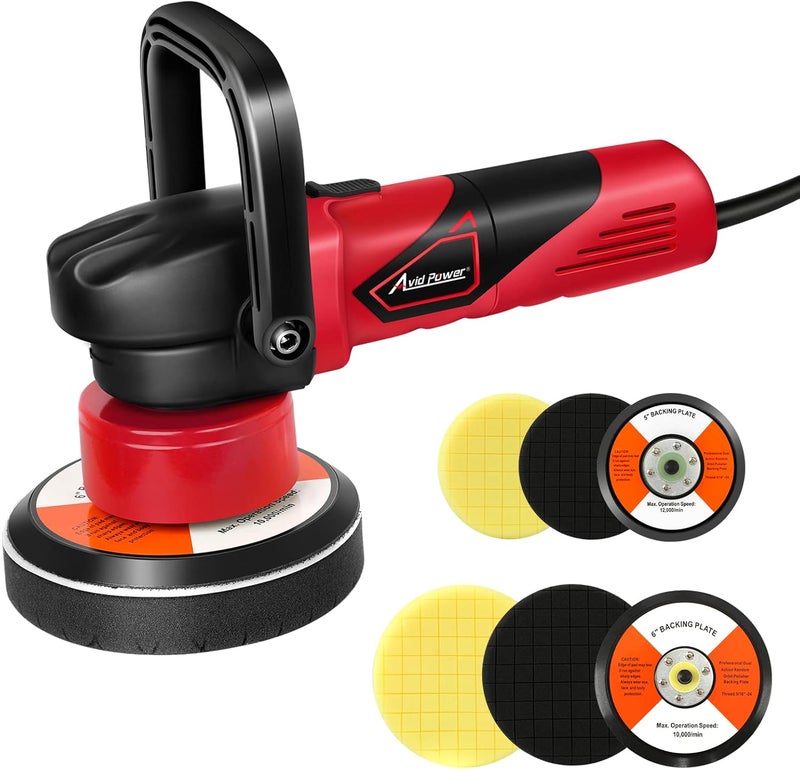 AVID POWER Buffer Polisher, 5-inch/6-inch Dual Action/DA Polisher for Car Detailing, Random Orbital Car Buffer Polisher Waxer Kit with 6 Variable Speed, 4Pcs 5-inch & 6-inch Polishing Pads - Image 1