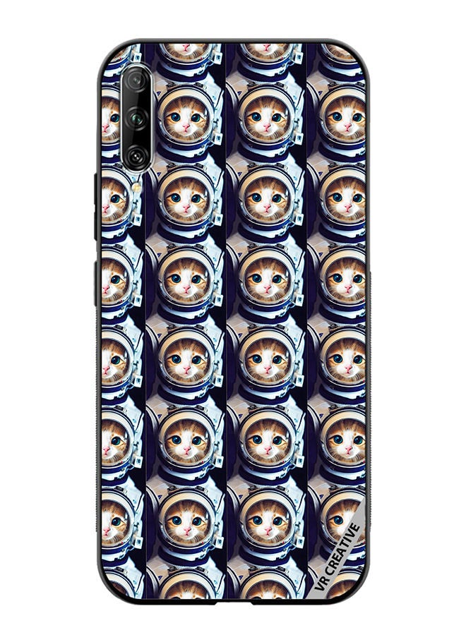 VR CREATIVE Protective Case Cover For Huawei Nova Y9S Cat Face Inside Astronauts Helmet Pattern Design Multicolour - Image 1