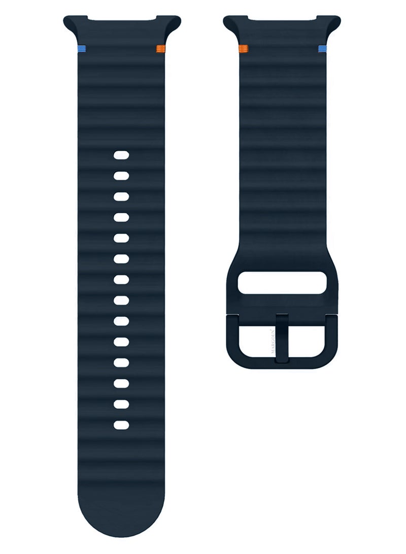 CATANES Silicone Ocean Band for Samsung Galaxy Watch 8 Classic 46mm and Watch 8 40mm 44mm - Sport Band Strap - Midnight Blue - Image 4