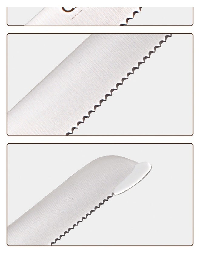 شيف ميد سكين خبز من الفولاذ المقاوم للصدأ ذات حواف مسننة - Image 5