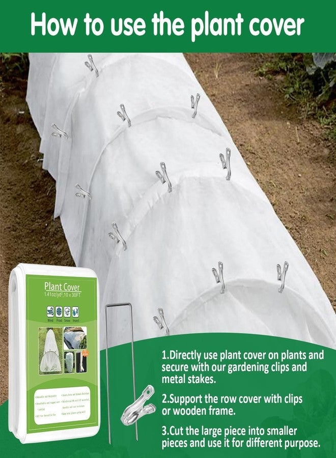 kockuu Plant Covers Freeze Protection, 10ft x 30ft White Frost Plant Blankets for Outdoor Plants Winter Floating Garden Row Covers Non-Woven Fabric for Gardens Vegetables Winter Frost Pests Protection - Image 4