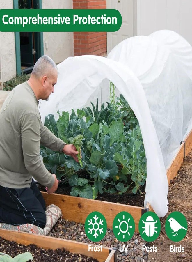kockuu Plant Covers Freeze Protection, 10ft x 30ft White Frost Plant Blankets for Outdoor Plants Winter Floating Garden Row Covers Non-Woven Fabric for Gardens Vegetables Winter Frost Pests Protection - Image 2