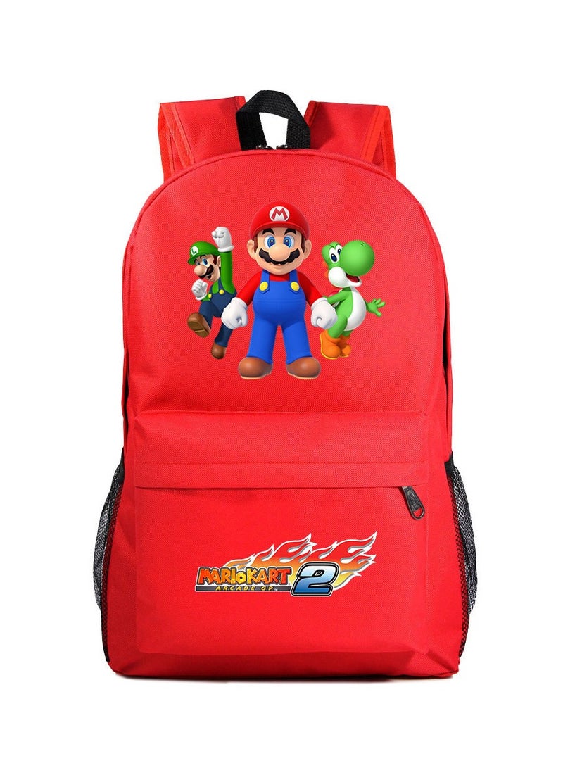 Super Mario Printed Cartoon Youth Large Capacity Men's and Women's Shoulders