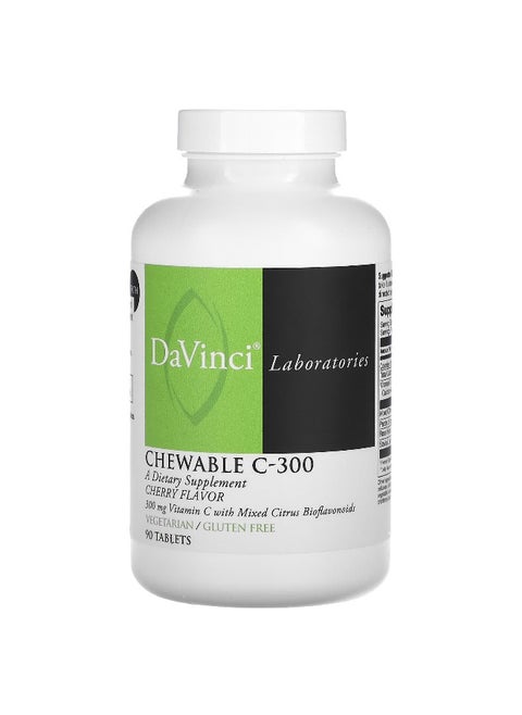 DaVinci Laboratories, Chewable C-300, Cherry, 90 Tablets