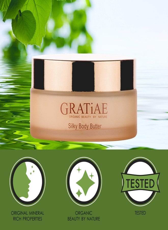 Gratiae organic beauty by nature silky body butter, anti aging skin care shea butter, moisturizer, hydrating stretch mark cream, firming, neck & Décolleté, Apple, Green Tea, and Ginger 5.95Fl.oz - Image 3