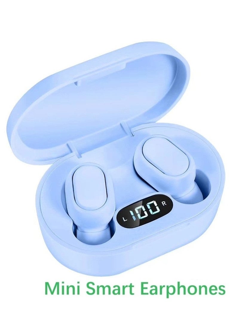 Generic - Mini Earbuds New Generation Smart Earphones TWS Bluetooth Headphones with LED Power Display HiFi Sound Quality Deep Bass Blue - Image 1