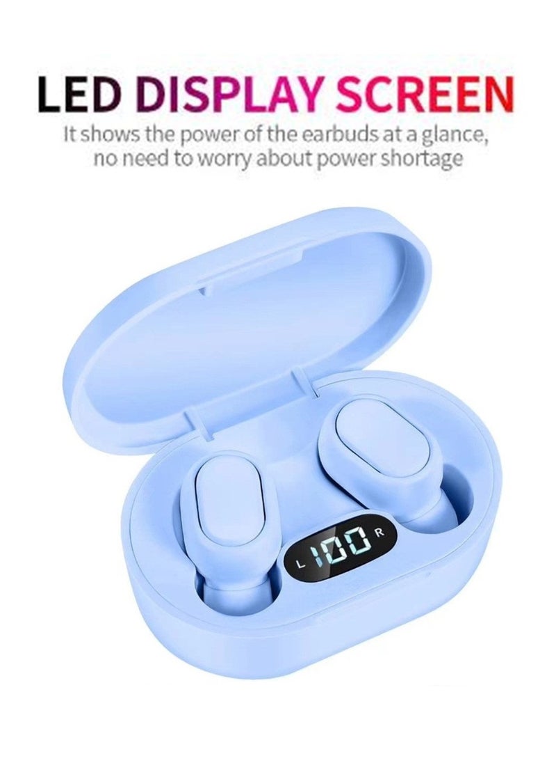 Generic - Mini Earbuds New Generation Smart Earphones TWS Bluetooth Headphones with LED Power Display HiFi Sound Quality Deep Bass Blue - Image 1
