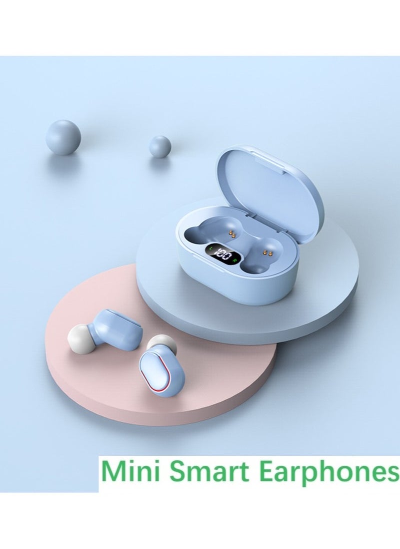Generic - Mini Earbuds New Generation Smart Earphones TWS Bluetooth Headphones with LED Power Display HiFi Sound Quality Deep Bass Blue - Image 1